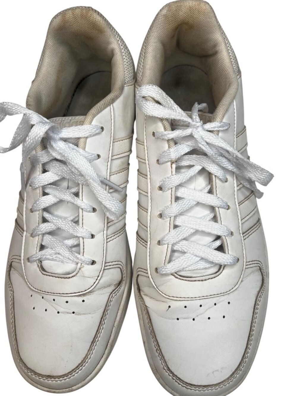 Adidas Mens White Sneakers Size 10.5 EU 44.2 Classic Style Casual Shoes C76